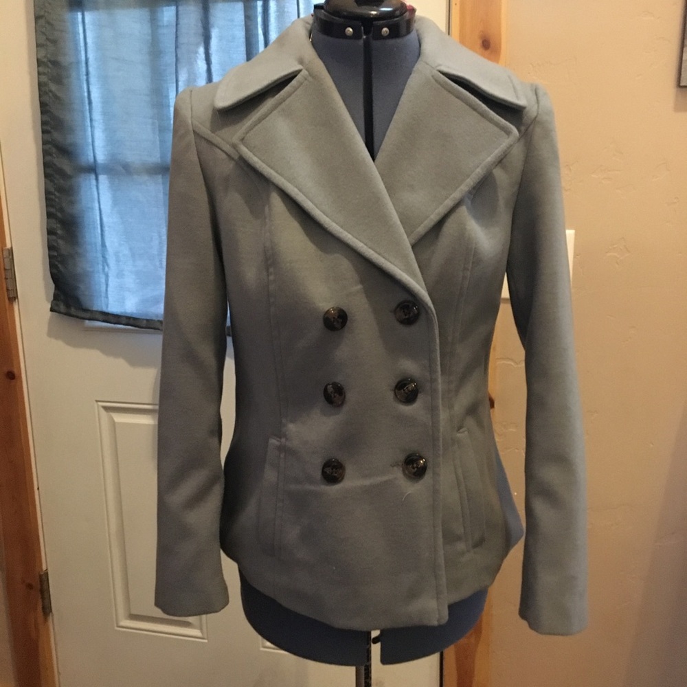 Gray double breasted women’s tailored jacket